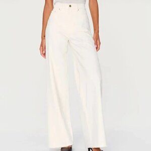 DL1961 Hepburn Wide Leg Jeans in Eggshell High Rise Vintage 31" Size 25